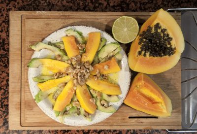 deliciosa receta de Aguacate y papaya